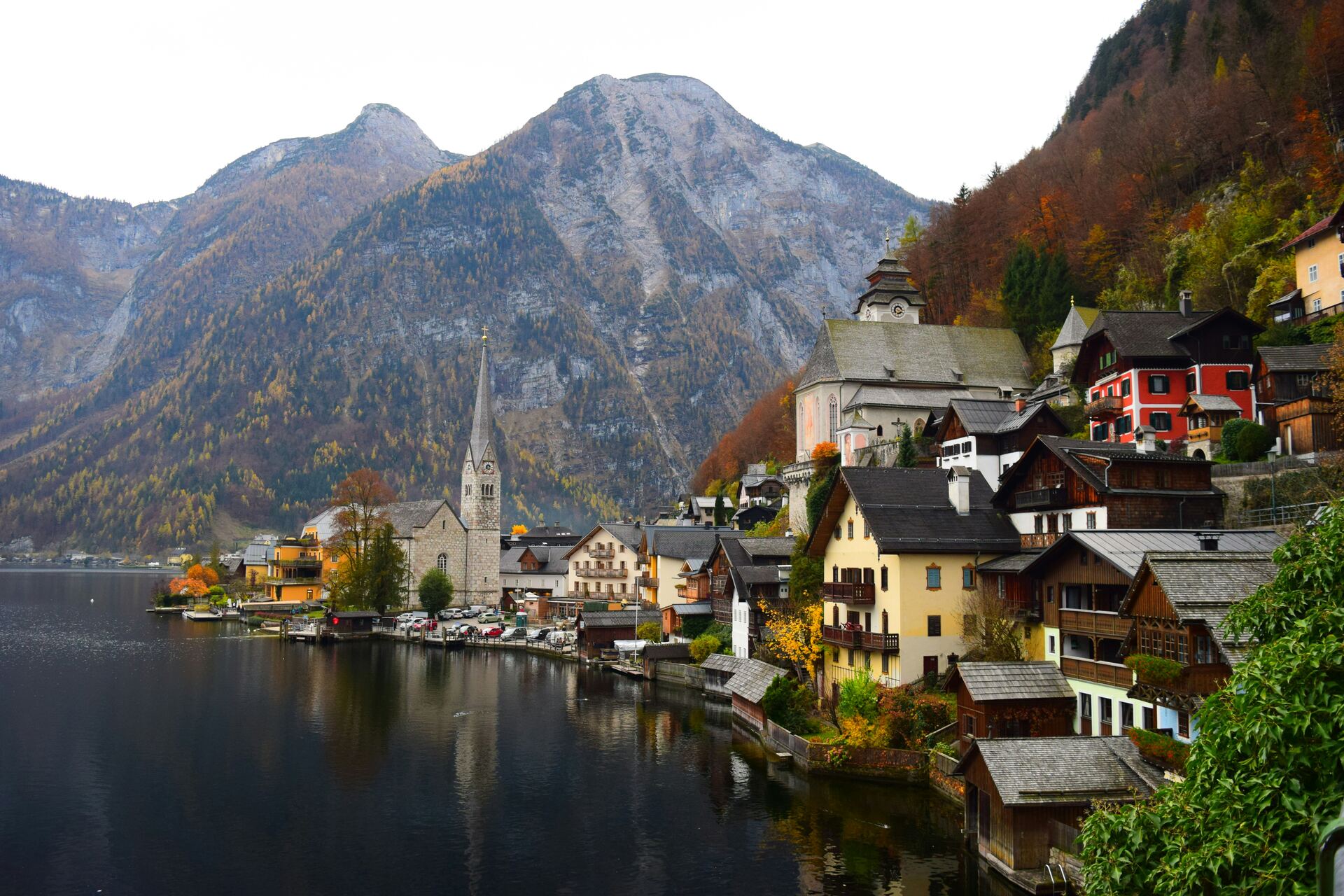 Hallstatt village on the lake, Austria